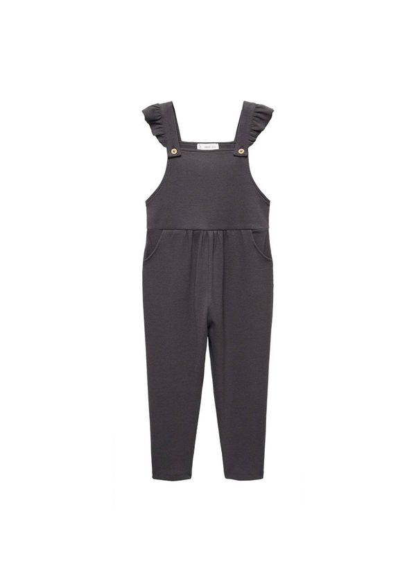 MANGO KIDS MANGO KIDS Панталон с презрамки 'Lucia'  антрацитно черно