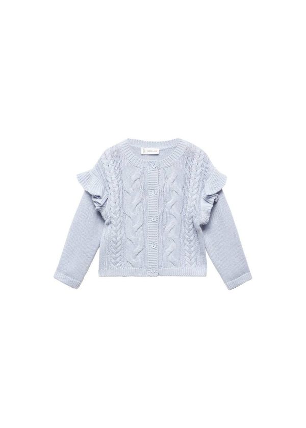MANGO KIDS MANGO KIDS Плетена жилетка 'Tina'  пастелно синьо