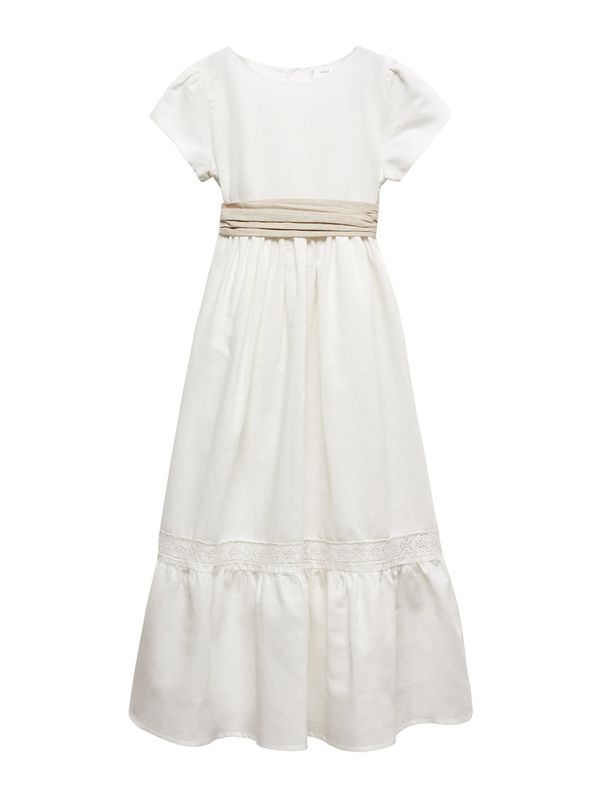 MANGO KIDS MANGO KIDS Рокля 'Mia'  бежово / бяло