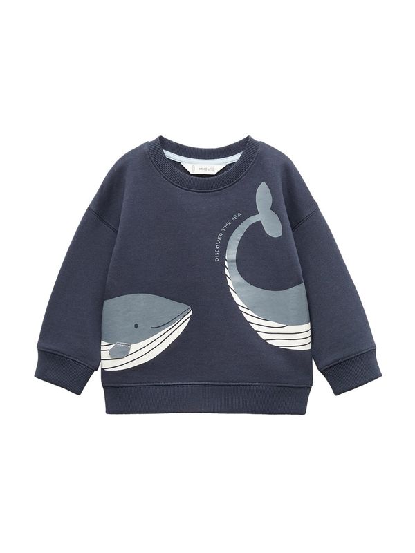 MANGO KIDS MANGO KIDS Суичър 'BALLENA'  нейви синьо / сиво / бяло