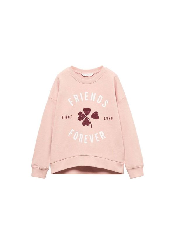 MANGO KIDS MANGO KIDS Суичър 'Dublini'  бледорозово / винено червено / бяло