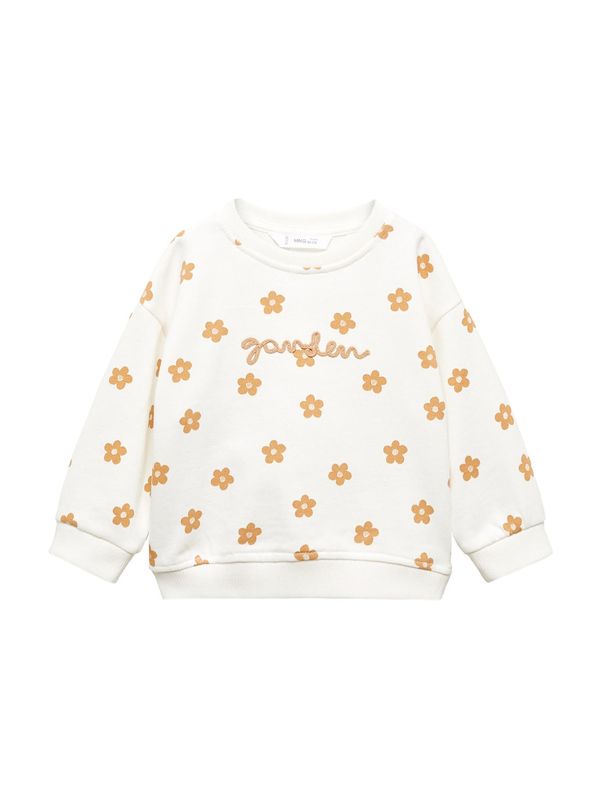 MANGO KIDS MANGO KIDS Суичър 'Garden'  бежово / охра / бял меланж
