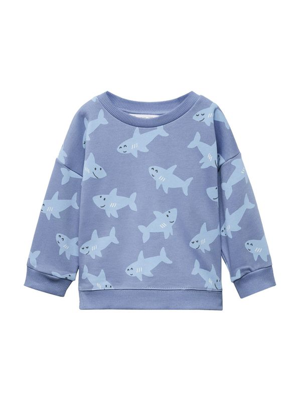 MANGO KIDS MANGO KIDS Суичър  гълъбово синьо / светлосиньо / мръсно бяло