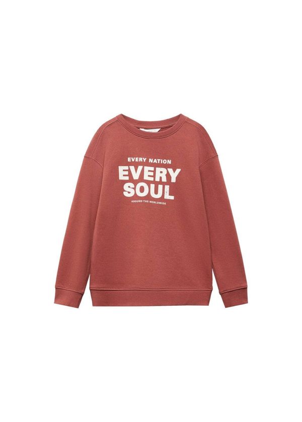 MANGO KIDS MANGO KIDS Суичър 'Northern'  ръждиво червено / бяло