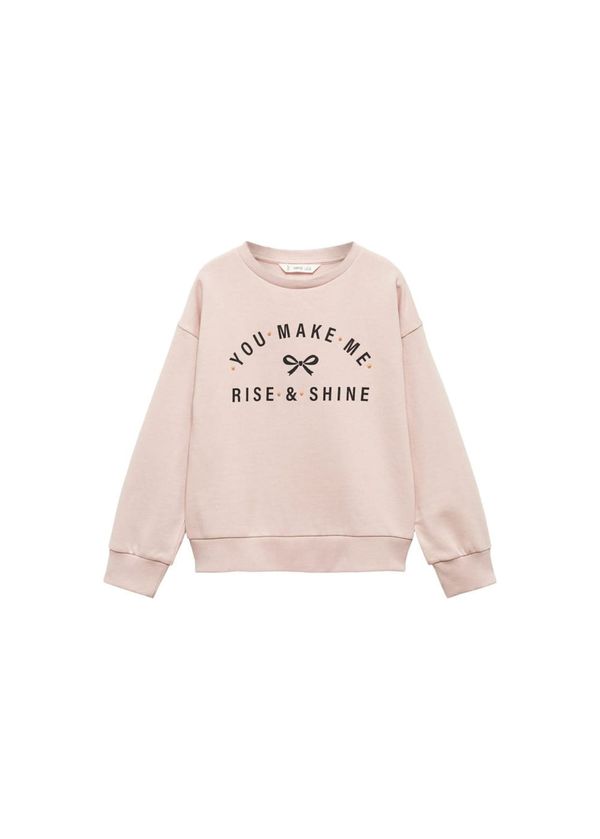 MANGO KIDS MANGO KIDS Суичър 'Rise'  коняк / бледорозово / черно