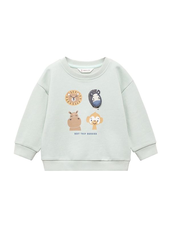 MANGO KIDS MANGO KIDS Суичър 'SABANA'  пастелно синьо / тъмносиньо / светлокафяво / бяло