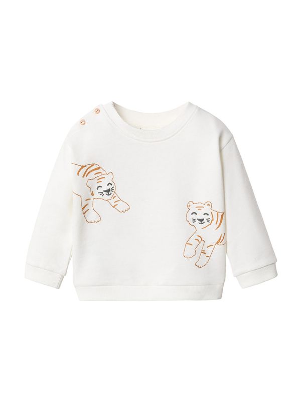 MANGO KIDS MANGO KIDS Суичър 'TIGRES'  екрю / коняк / черно