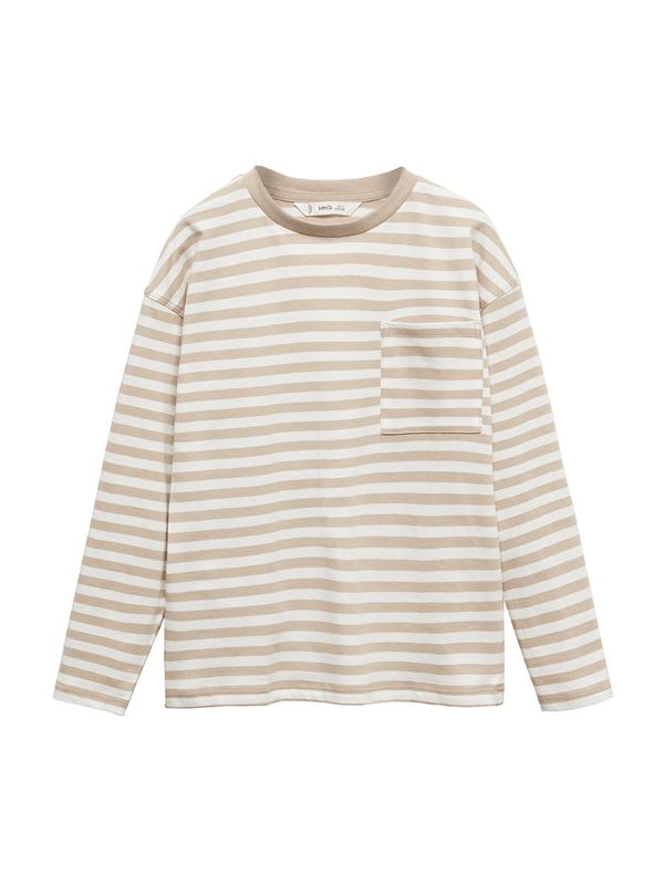 MANGO KIDS MANGO KIDS Тениска 'ELTON'  бежово / бяло