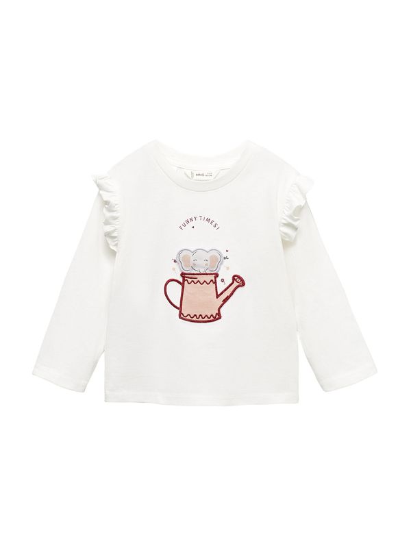 MANGO KIDS MANGO KIDS Тениска 'FUNNY'  сиво / праскова / бургундово червено / мръсно бяло