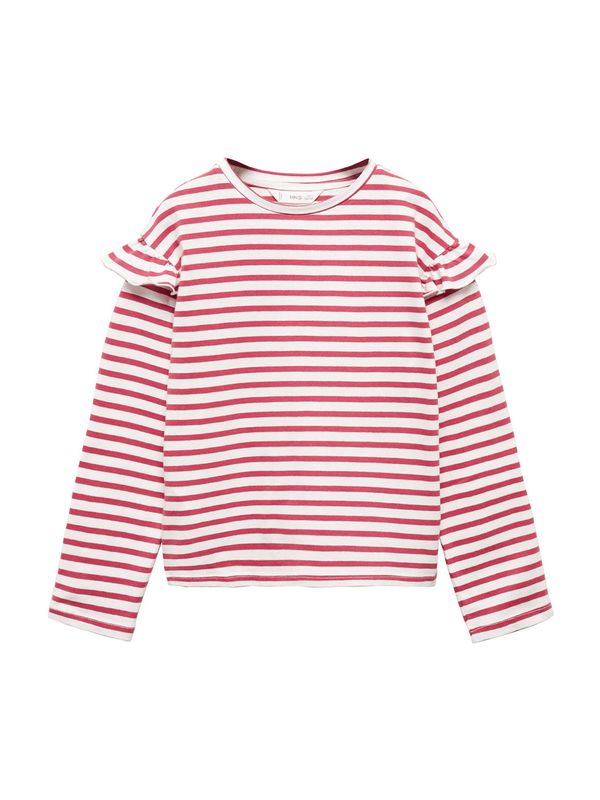 MANGO KIDS MANGO KIDS Тениска 'LINA'  тъмночервено / бяло