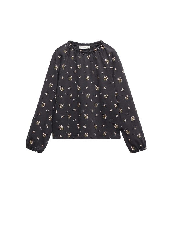 MANGO KIDS MANGO KIDS Тениска 'NORMA'  антрацитно черно