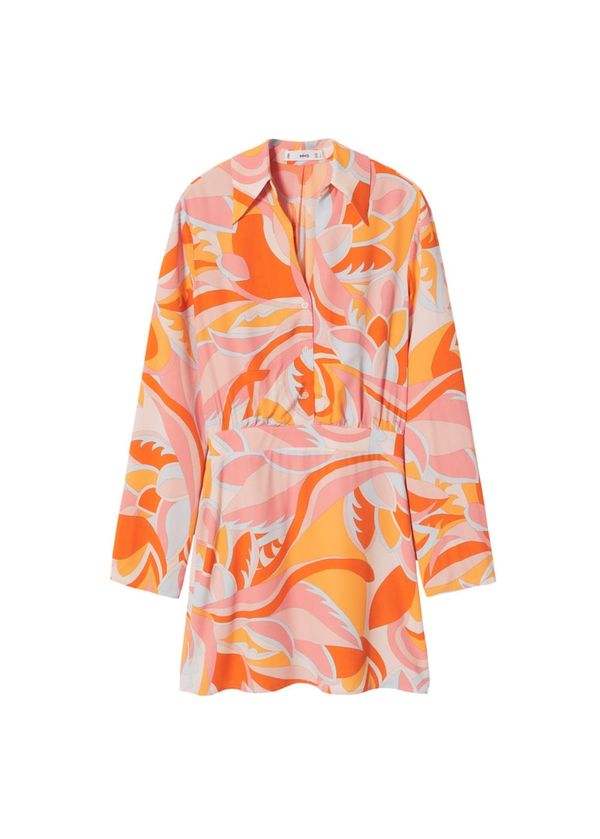 MANGO MANGO Лятна рокля  бежово / оранжево / светлорозово
