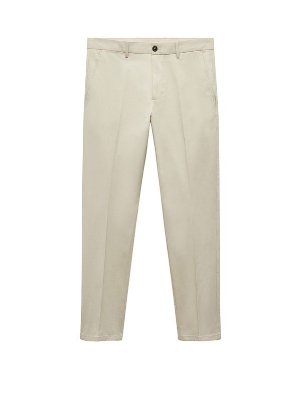 MANGO MAN MANGO MAN Панталон с ръб 'Modica'  кремаво