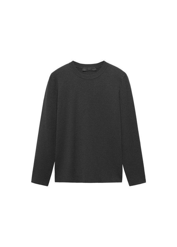 MANGO MAN MANGO MAN Пуловер 'Luxus'  тъмносиво