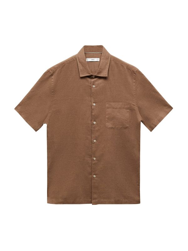 MANGO MAN MANGO MAN Риза 'Ants'  кафяв меланж