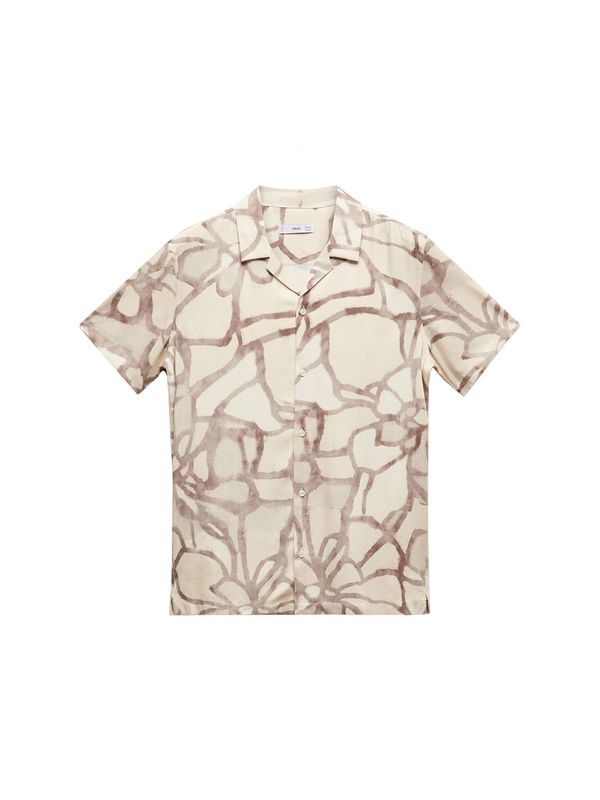 MANGO MAN MANGO MAN Риза 'Mauib'  светлобежово / тъмнобежово