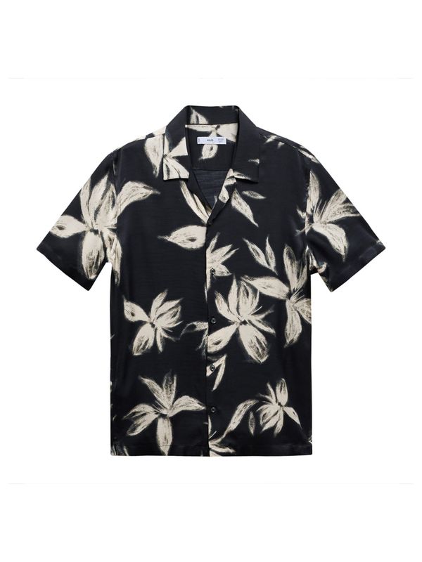 MANGO MAN MANGO MAN Риза 'Mikonos'  бежово / черно