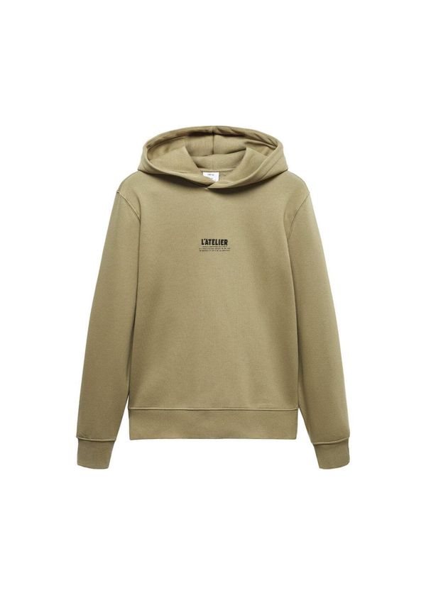 MANGO MAN MANGO MAN Суичър 'Atelier'  маслина / черно