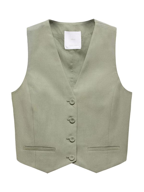 MANGO MANGO Мъжка елек за костюм 'Alicante'  пастелно зелено