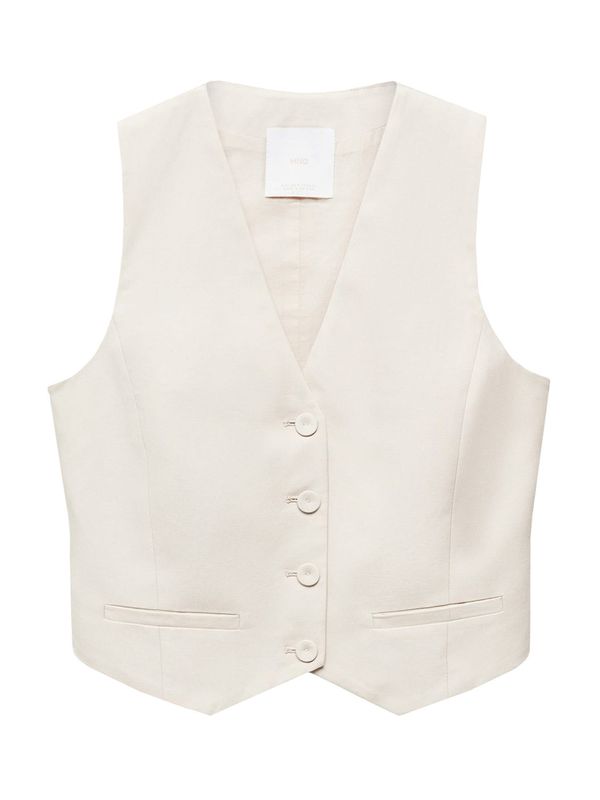 MANGO MANGO Мъжка елек за костюм 'Alicante'  светлосиво