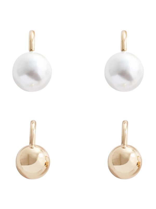 MANGO MANGO Обеци  злато / бяло