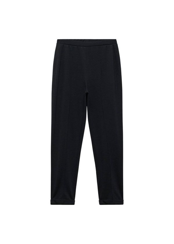 MANGO MANGO Панталон 'pique'  черно