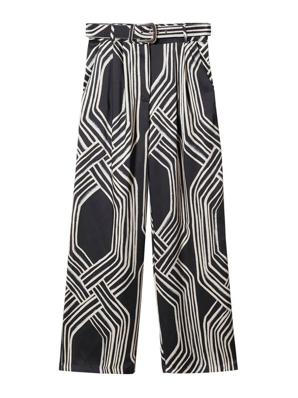 MANGO MANGO Панталон с набор 'Diamond'  черно / бяло