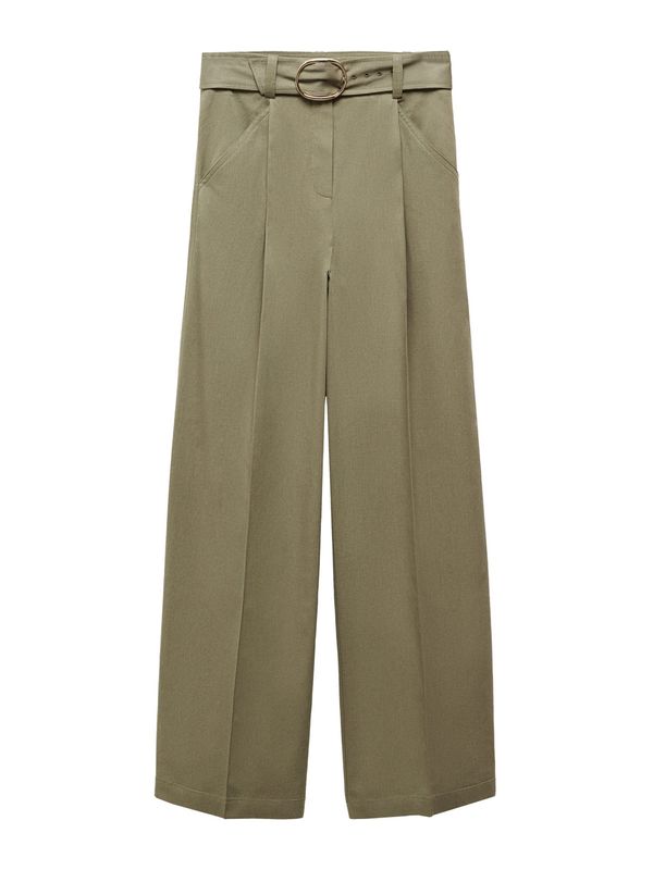 MANGO MANGO Панталон с ръб 'Angie'  каки