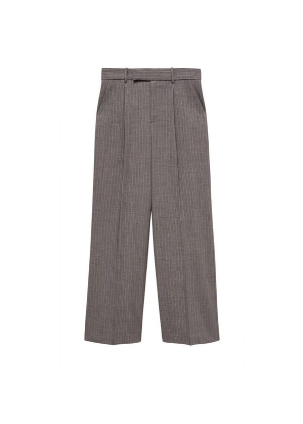 MANGO MANGO Панталон с ръб 'aros'  сиво