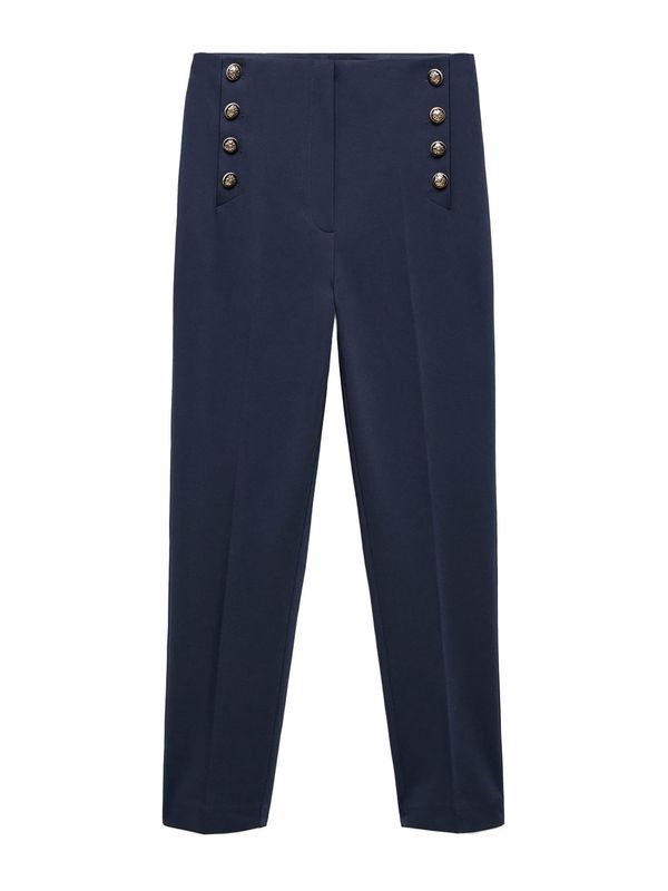 MANGO MANGO Панталон с ръб 'Botones'  нейви синьо