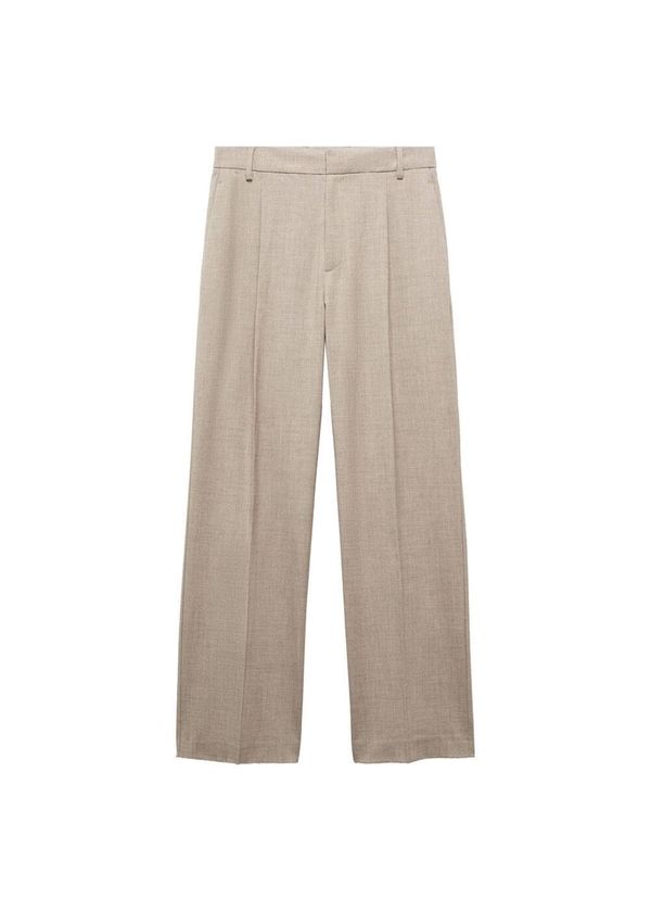 MANGO MANGO Панталон с ръб 'Cesi'  бежово