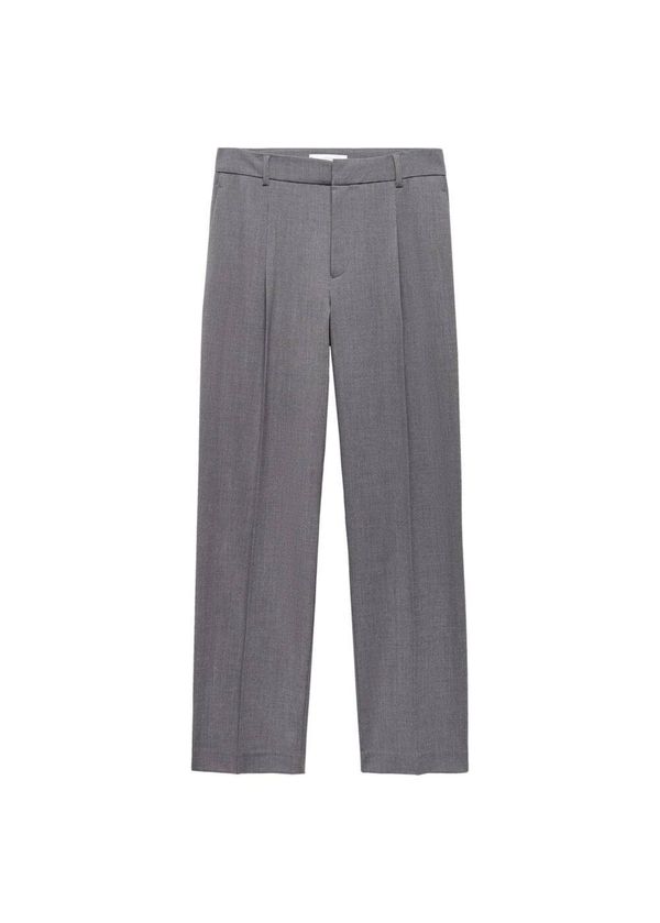 MANGO MANGO Панталон с ръб 'Cesi'  камък