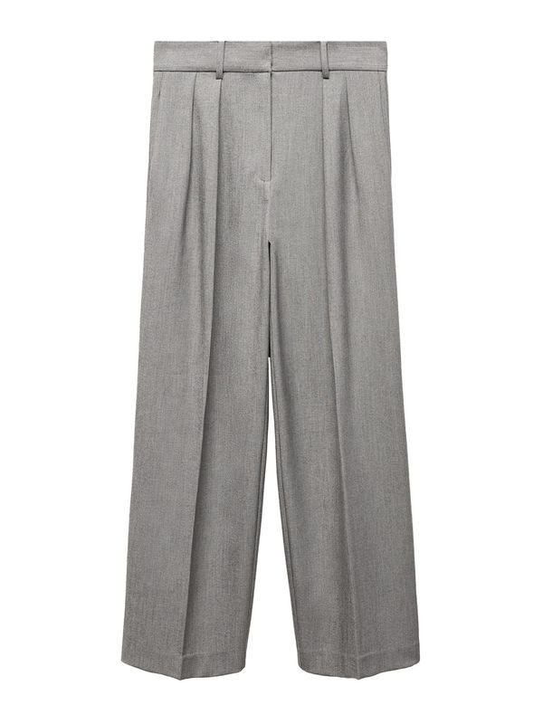 MANGO MANGO Панталон с ръб 'Colorado'  сив меланж