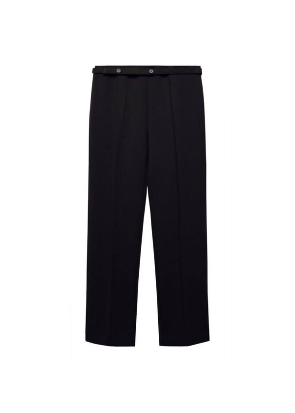 MANGO MANGO Панталон с ръб 'Creta'  черно