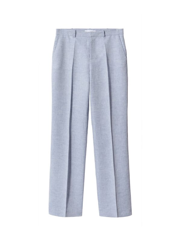 MANGO MANGO Панталон с ръб 'Helio'  светлосиньо