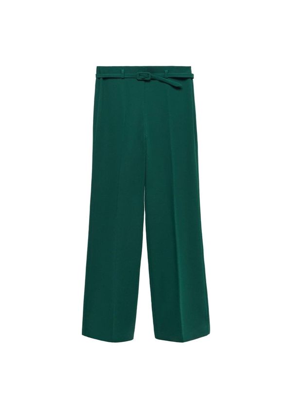 MANGO MANGO Панталон с ръб 'Iguana'  тъмнозелено