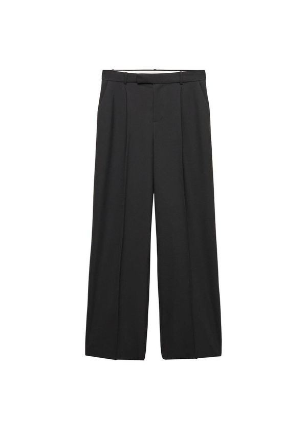 MANGO MANGO Панталон с ръб 'Maura'  черно