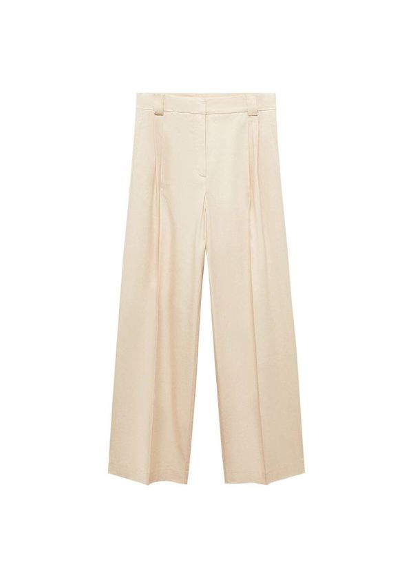 MANGO MANGO Панталон с ръб 'Merida'  цвят "пясък"