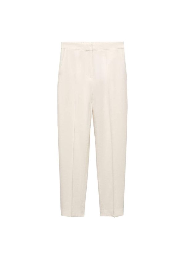 MANGO MANGO Панталон с ръб 'Tempo'  светлобежово