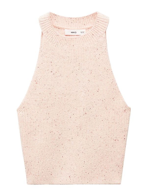 MANGO MANGO Плетен топ 'CUBA'  бледорозово