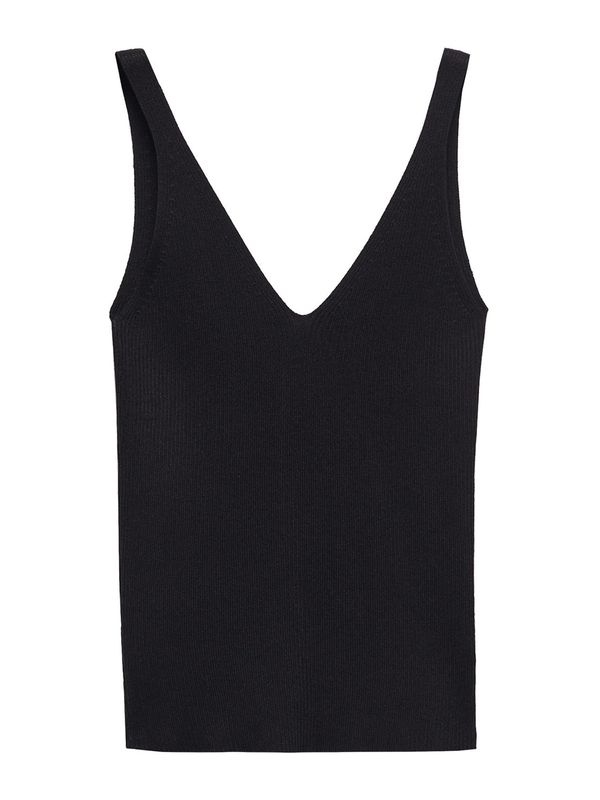 MANGO MANGO Плетен топ 'GYMNASTI'  черно