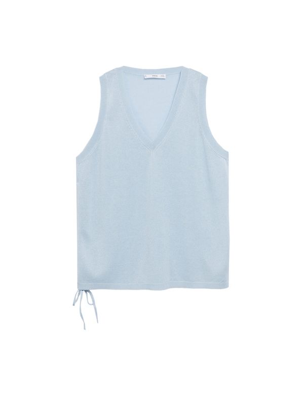 MANGO MANGO Плетен топ 'Marie'  светлосиньо