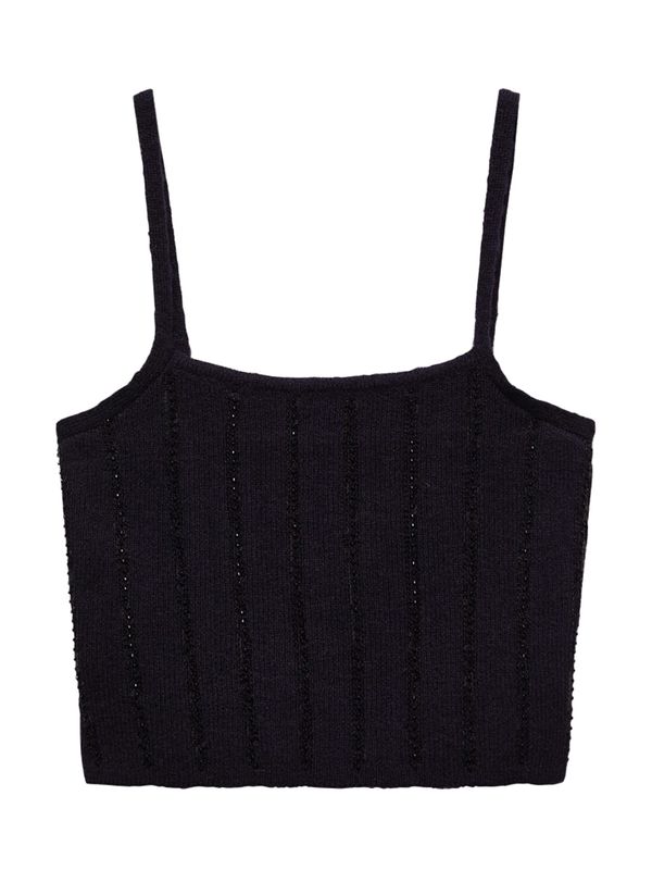 MANGO MANGO Плетен топ 'NEURAL'  нощно синьо