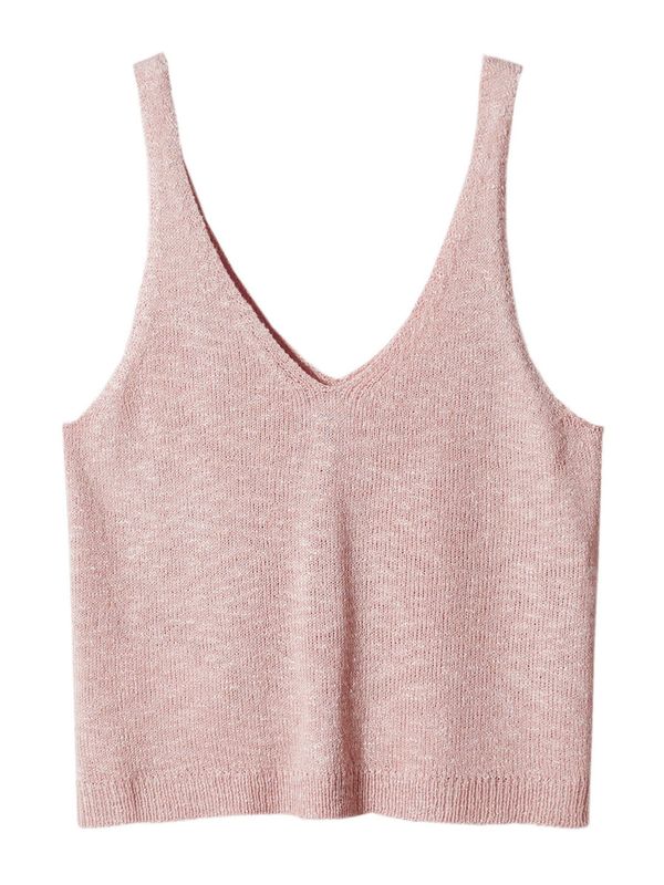 MANGO MANGO Плетен топ 'OPORTO'  бледорозово