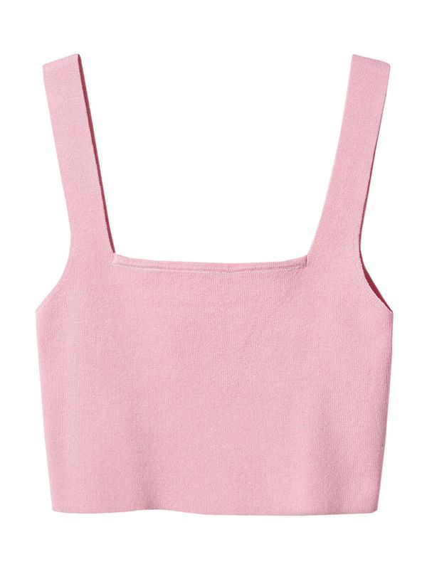 MANGO MANGO Плетен топ 'ROSE'  бледорозово