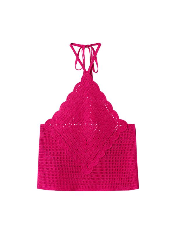 MANGO MANGO Плетен топ 'SURF'  розово