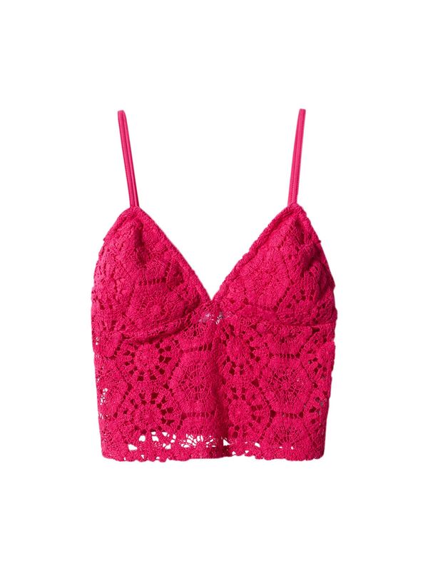 MANGO MANGO Плетен топ 'TURQUETA'  розово