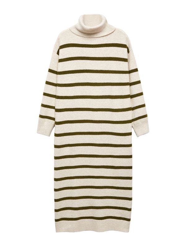 MANGO MANGO Плетена рокля 'Marini'  бежово меланж / каки