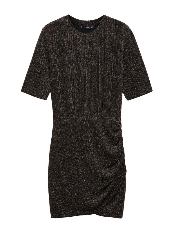 MANGO MANGO Плетена рокля 'Xlurin'  злато / черно