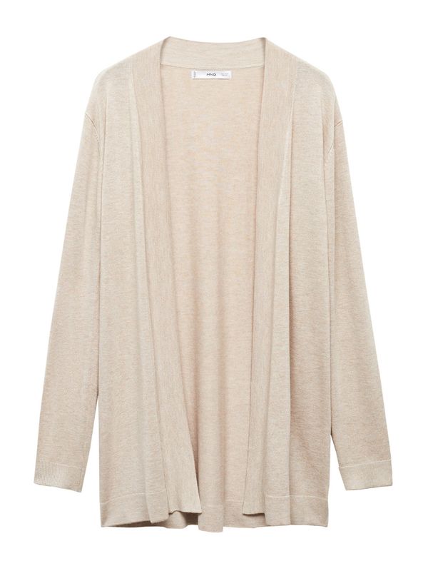 MANGO MANGO Плетена жилетка 'ALMA'  бежово